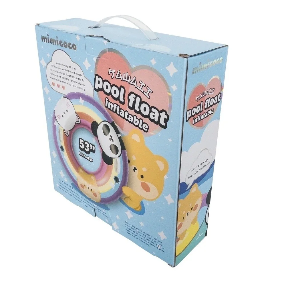 mimicoco Kawaii Pool Float Inflatable Unisex 53in Multicolor Rainbow